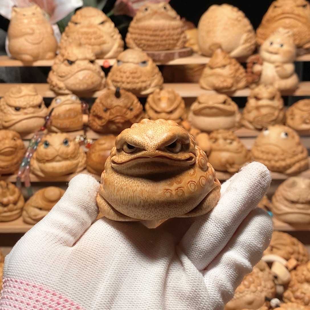 竹1***Z竹根雕金蟾竹根雕