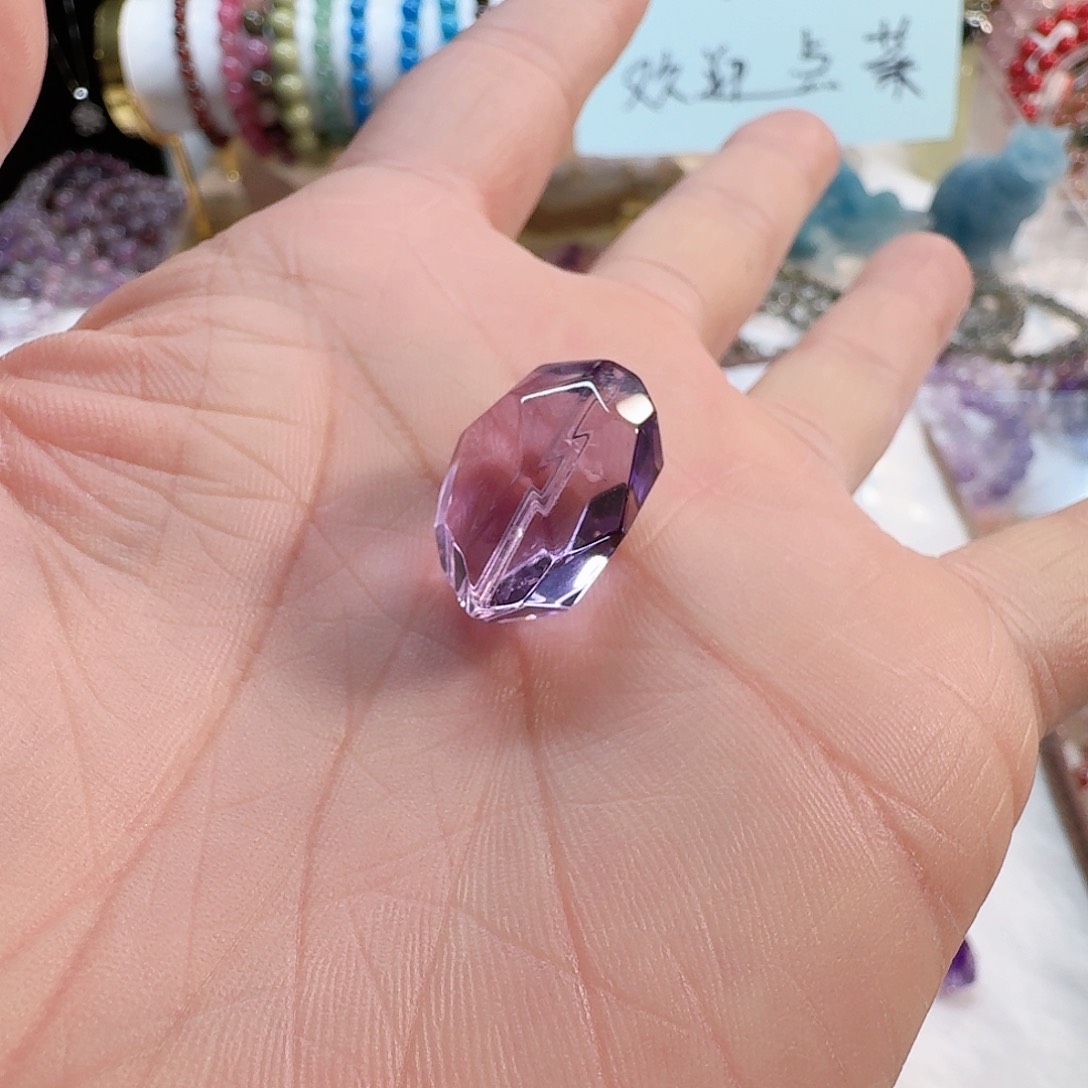 水晶手串未镶嵌紫水晶