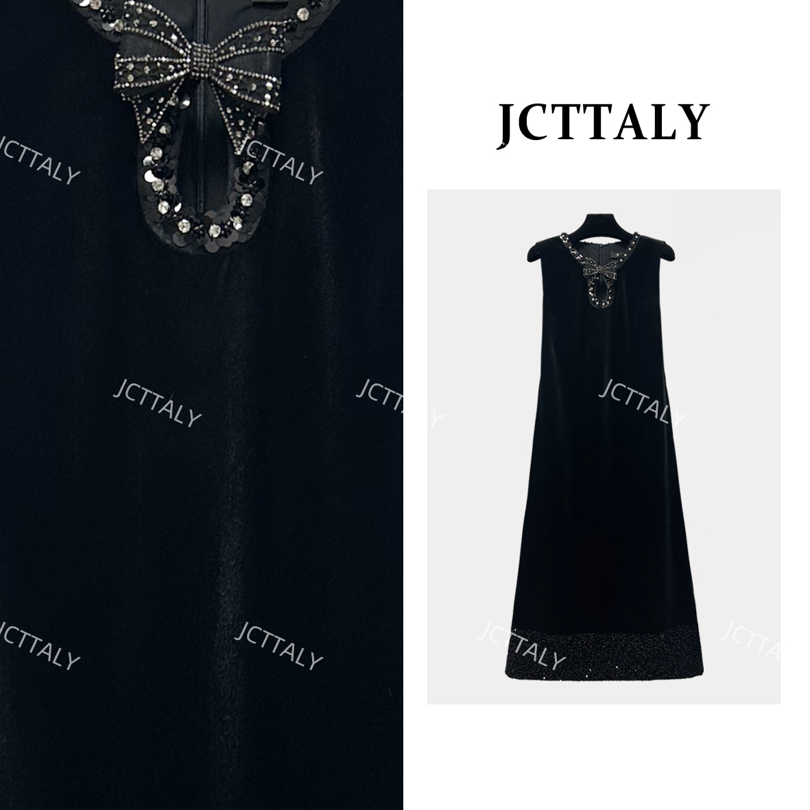 【宠粉价】赫本风轻奢美拉德气质无袖设计连衣裙NH-WX329