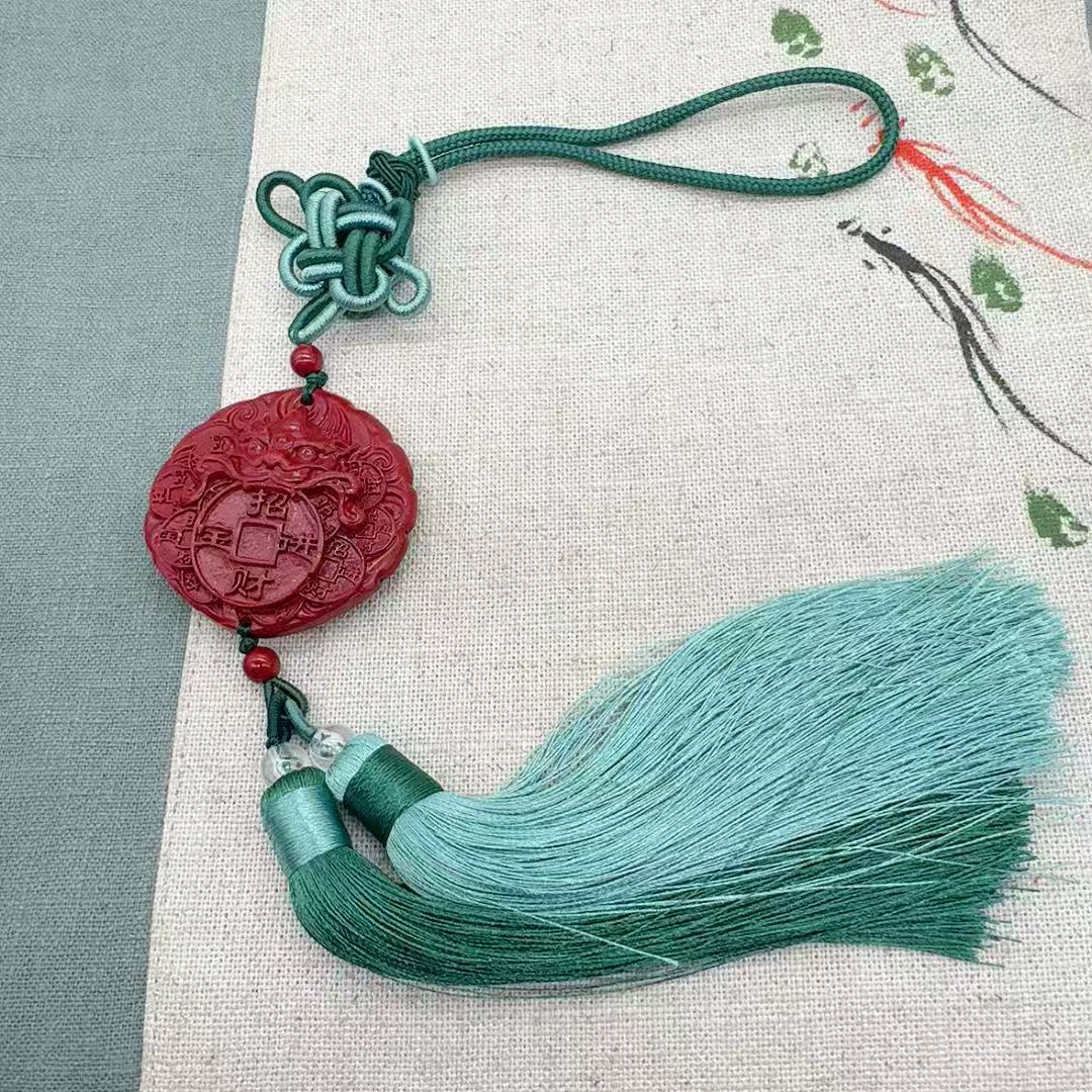 含辰砂工艺品貔貅朱砂车挂