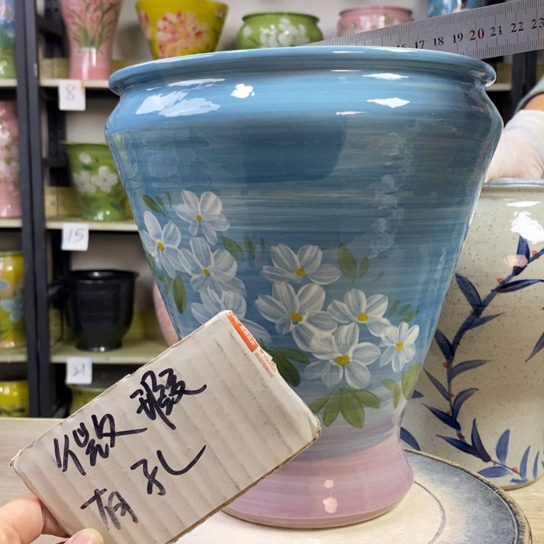 景德镇手工手绘陶瓷花盆