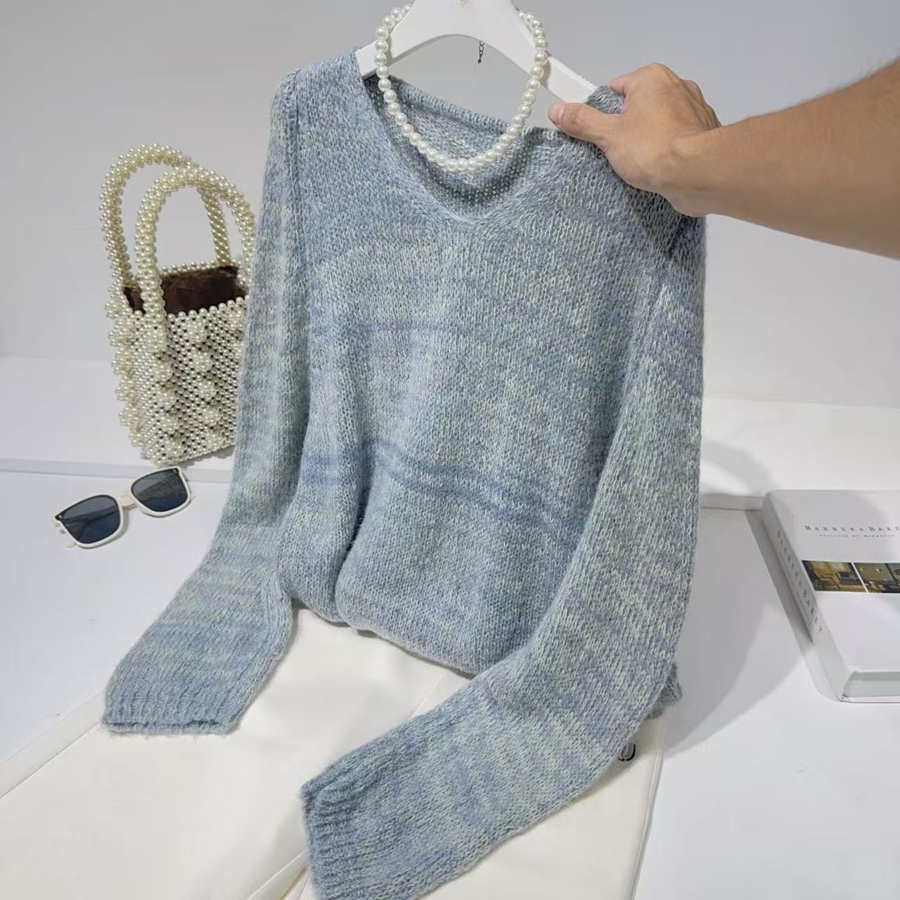 胸14-200长65内搭减龄长袖套头针织毛衣上衣时尚百搭 2478