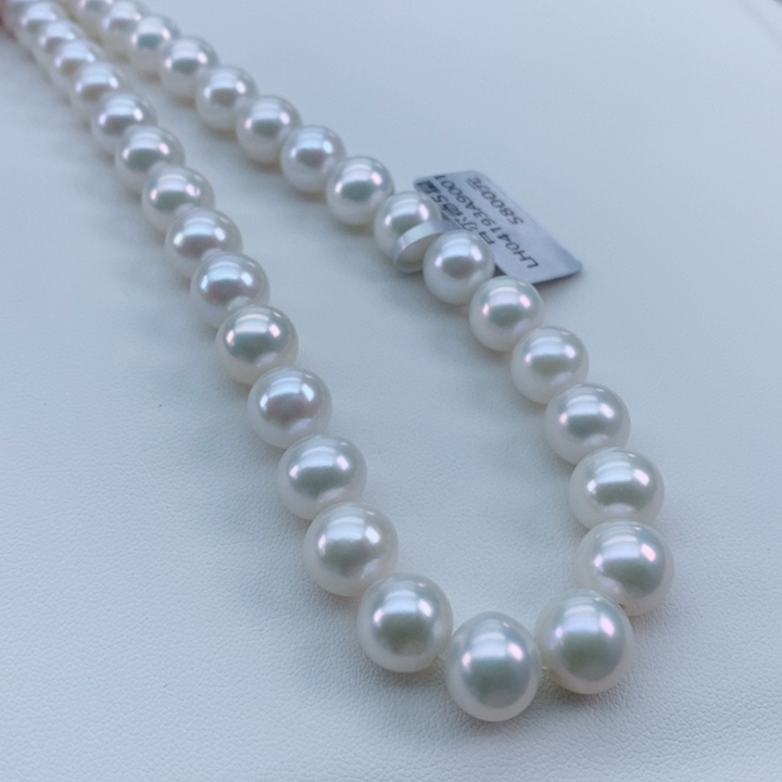 淡水珍珠银S925镶嵌颈饰9-11m