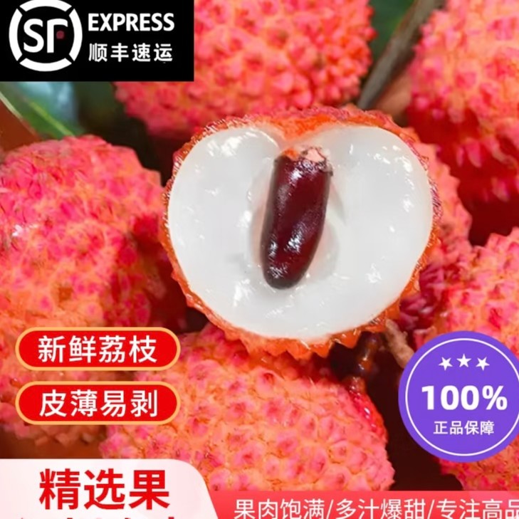 【广东省内区域拍】广州糯米糍荔枝现摘现发新鲜3斤/5斤/10斤