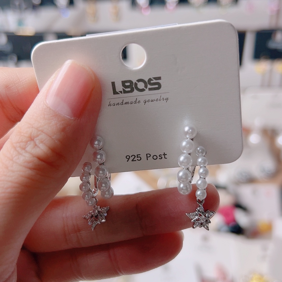 琉璃纯铜合金耳环的