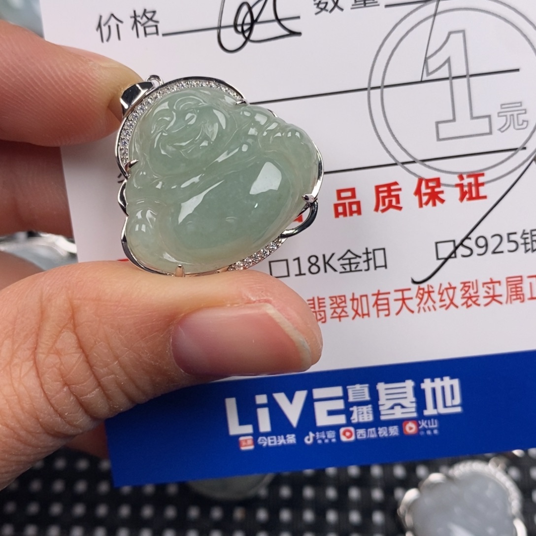 翡翠银S925镶嵌颈饰