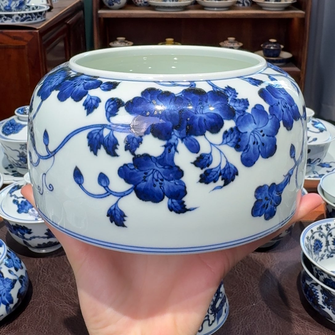 青花雯华堂手绘水洗