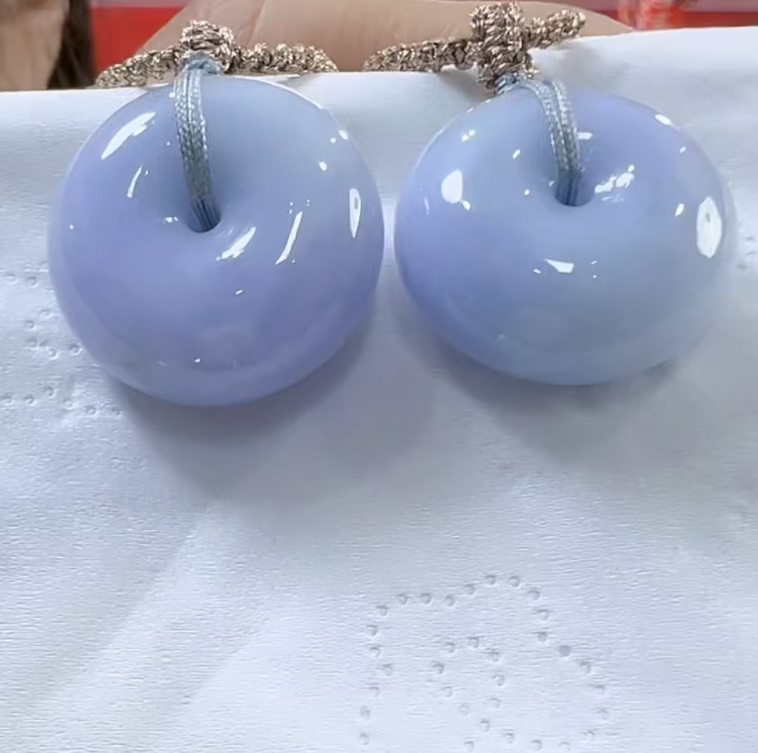 天然翡翠A货紫罗兰平安扣（多样性发货发其一）宽24-27厚11-13送绳