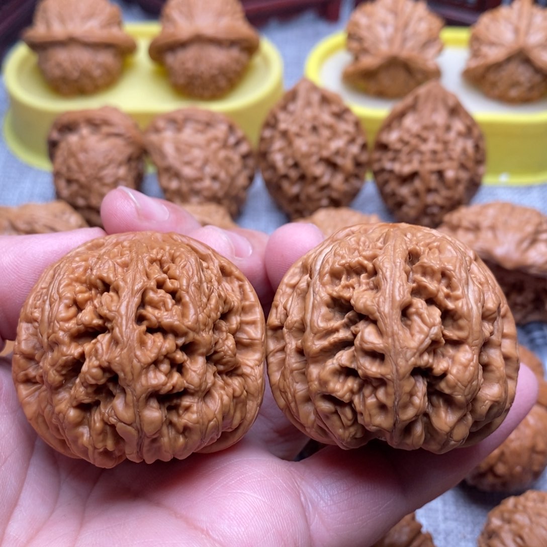 文玩核桃把件44肉球粗筋精品
