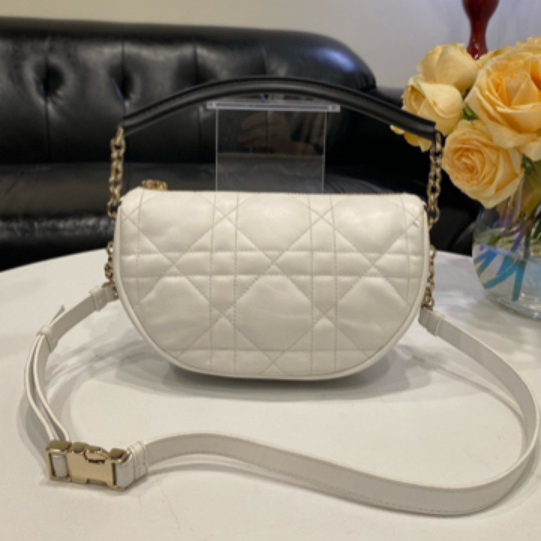 99新 DIOR/迪奥 Vibe系列小号hobo藤格纹链条肩带