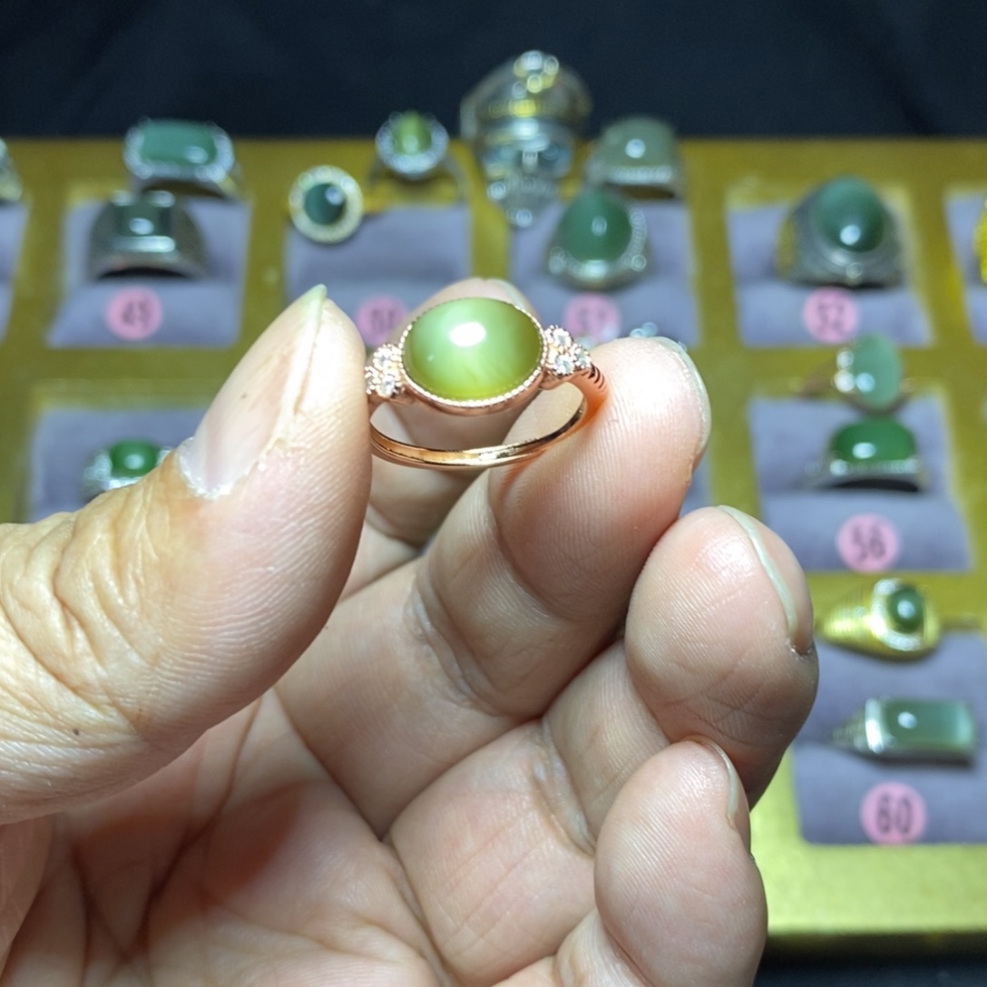 和田玉（碧玉）戒指未镶嵌