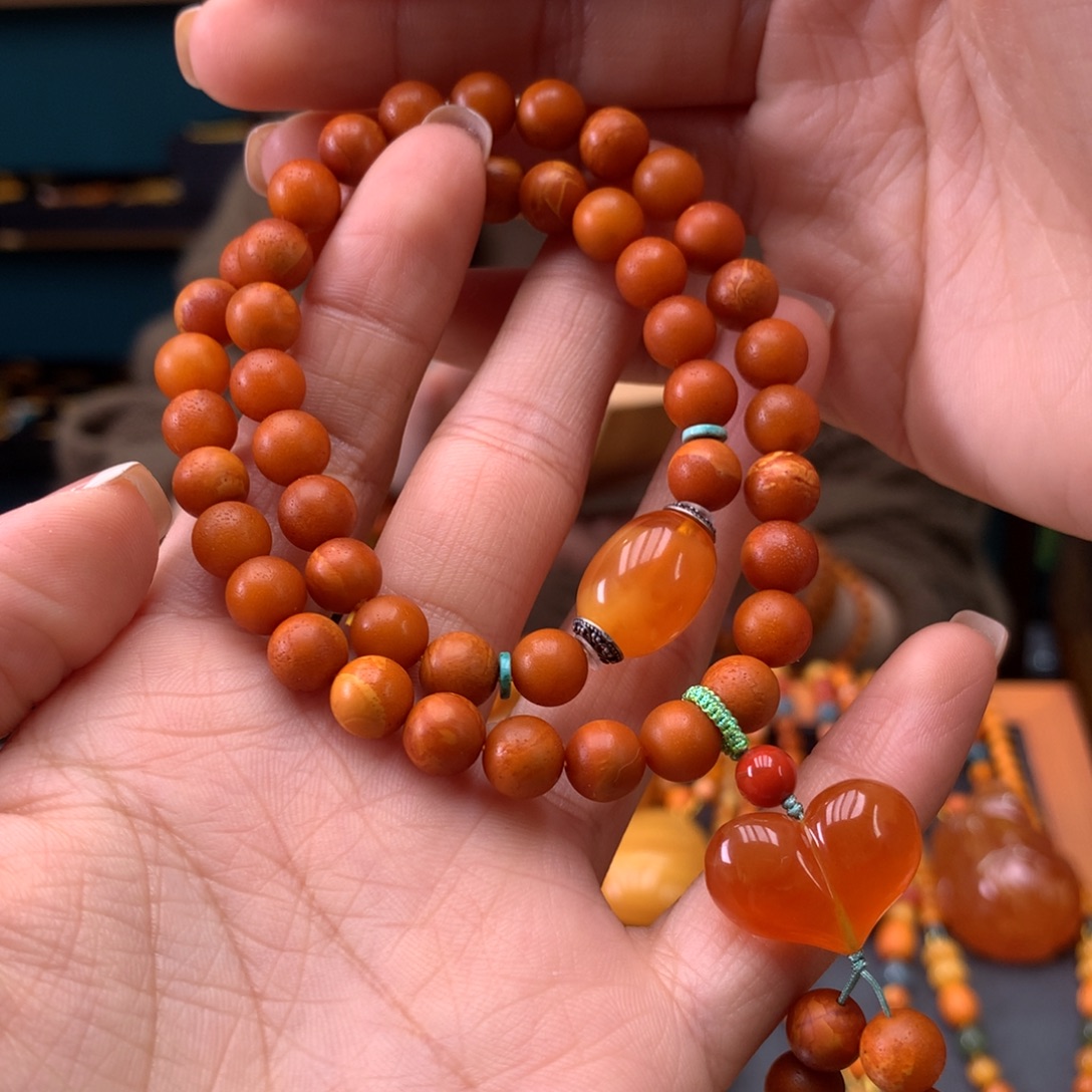 蜜蜡未镶嵌手串天然