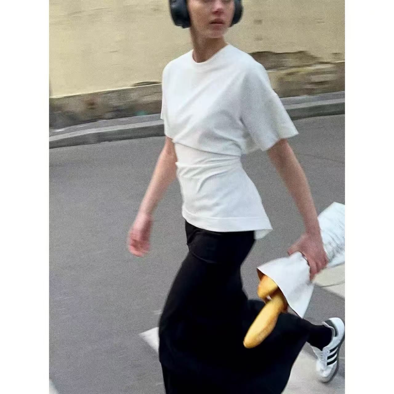 徐秋阳  两穿大T （大版型)夏季新款百搭时尚显瘦纯色短袖13033