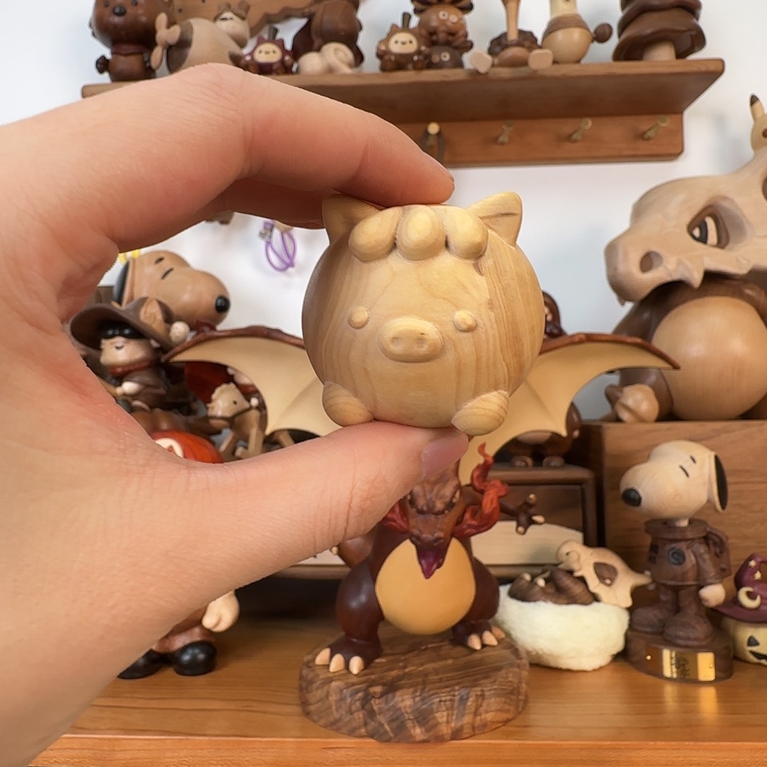 木小叶黄杨生肖摆件马