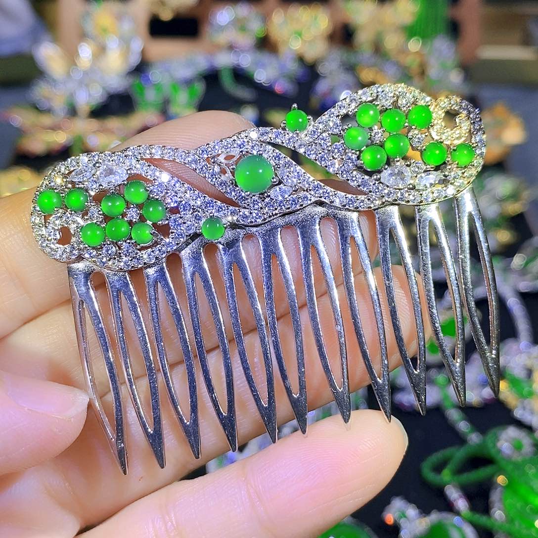 吊坠(不含链)银S925镶嵌翡翠