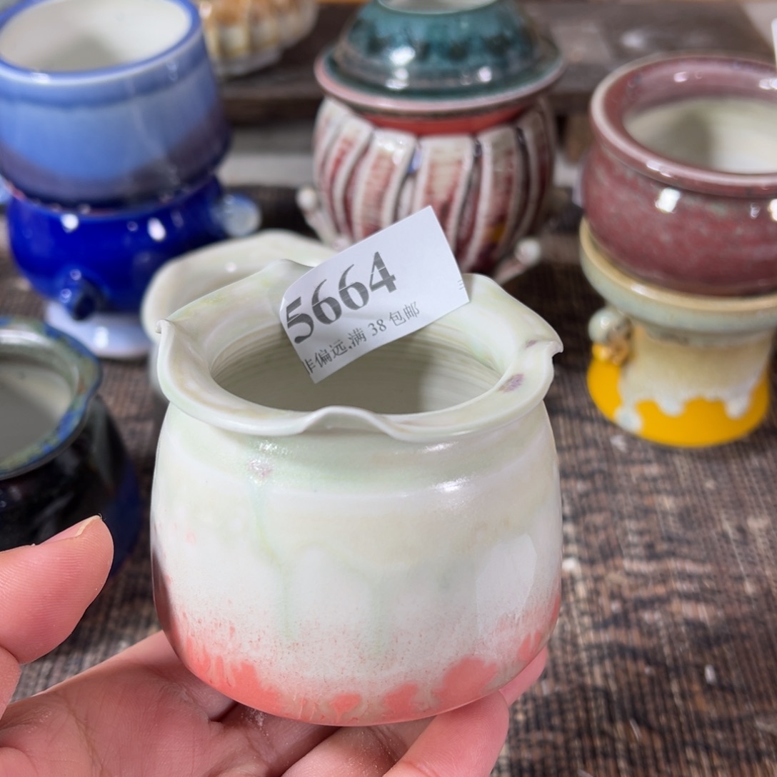 红陶景德镇手工花盆