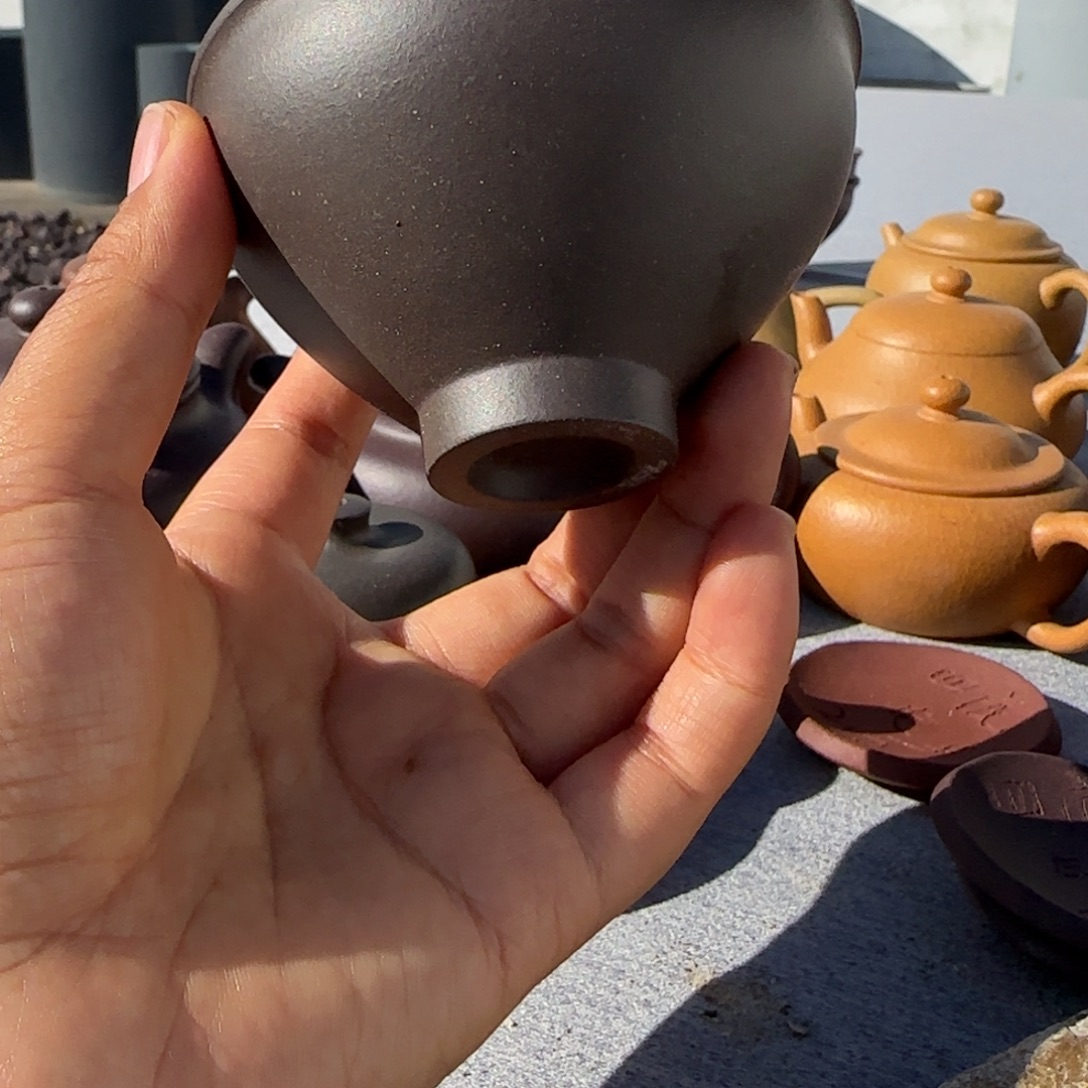 茶杯紫砂四号井紫泥主人杯微瑕泥料体验