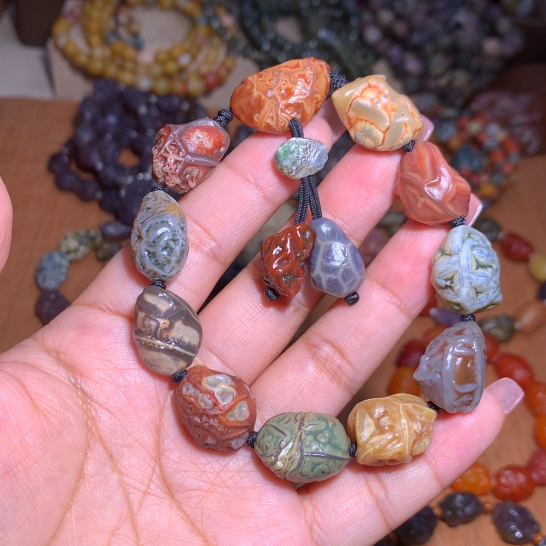 橙***鱼石材阿拉善戈壁原石