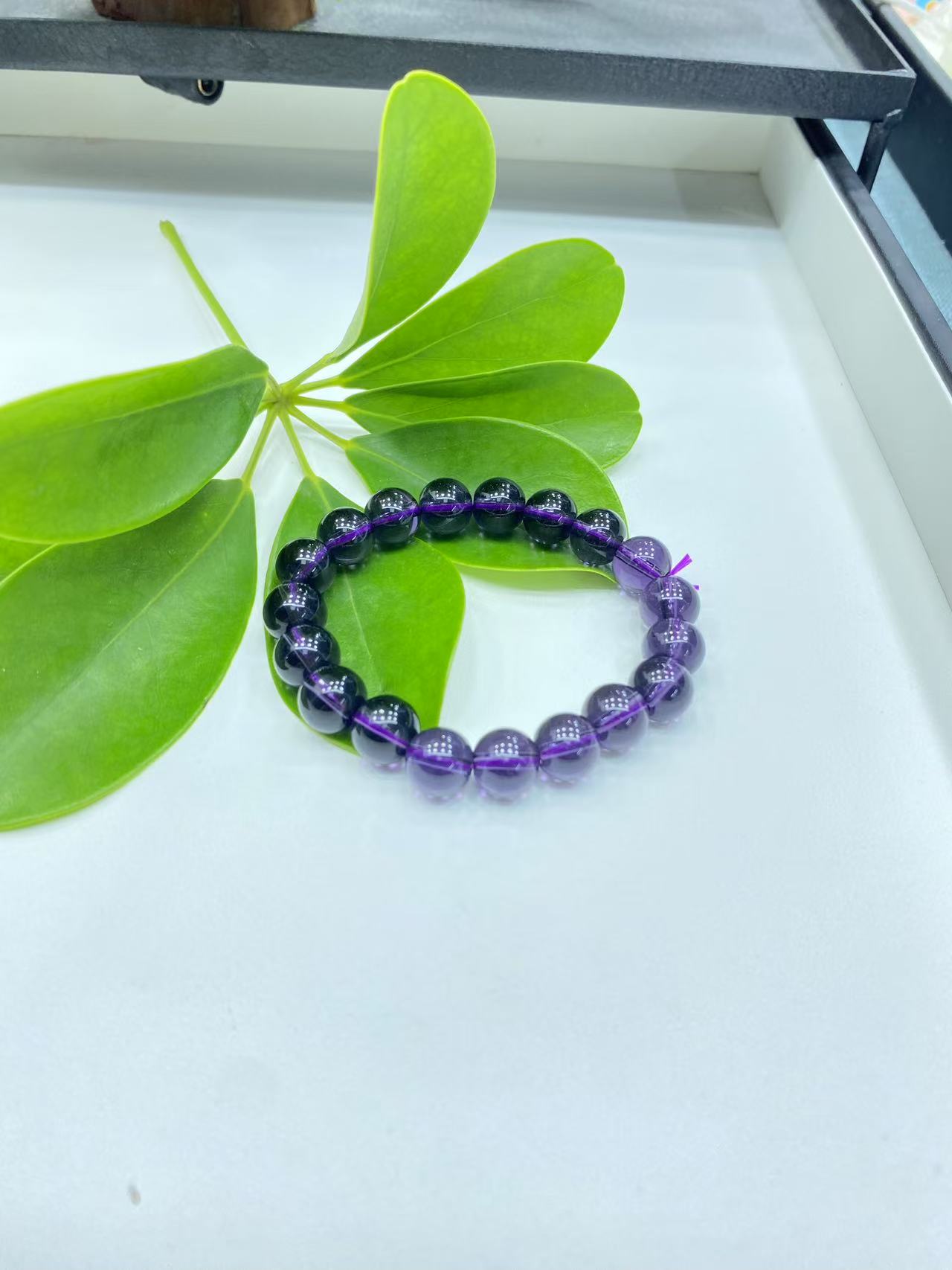 A079  10mm紫单圈手链