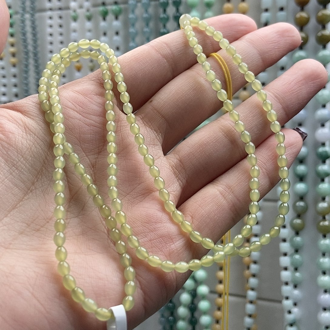 和田玉颈饰未镶嵌清*和田玉3mm