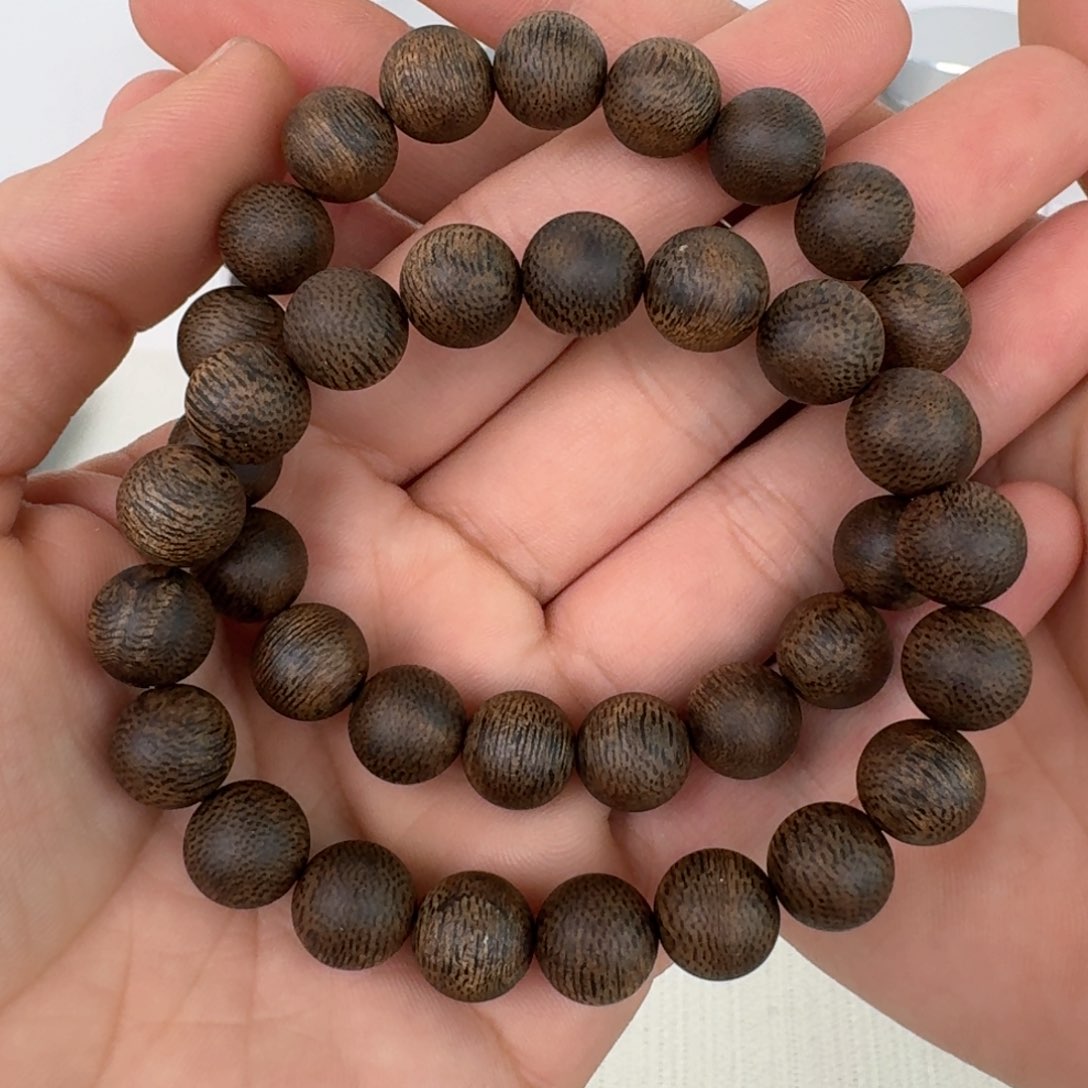 沉香手串棋楠张勺子九九沉圆珠卡10+保11克手串多样性发一