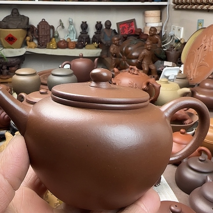 茶壶底槽青原矿紫砂全手工