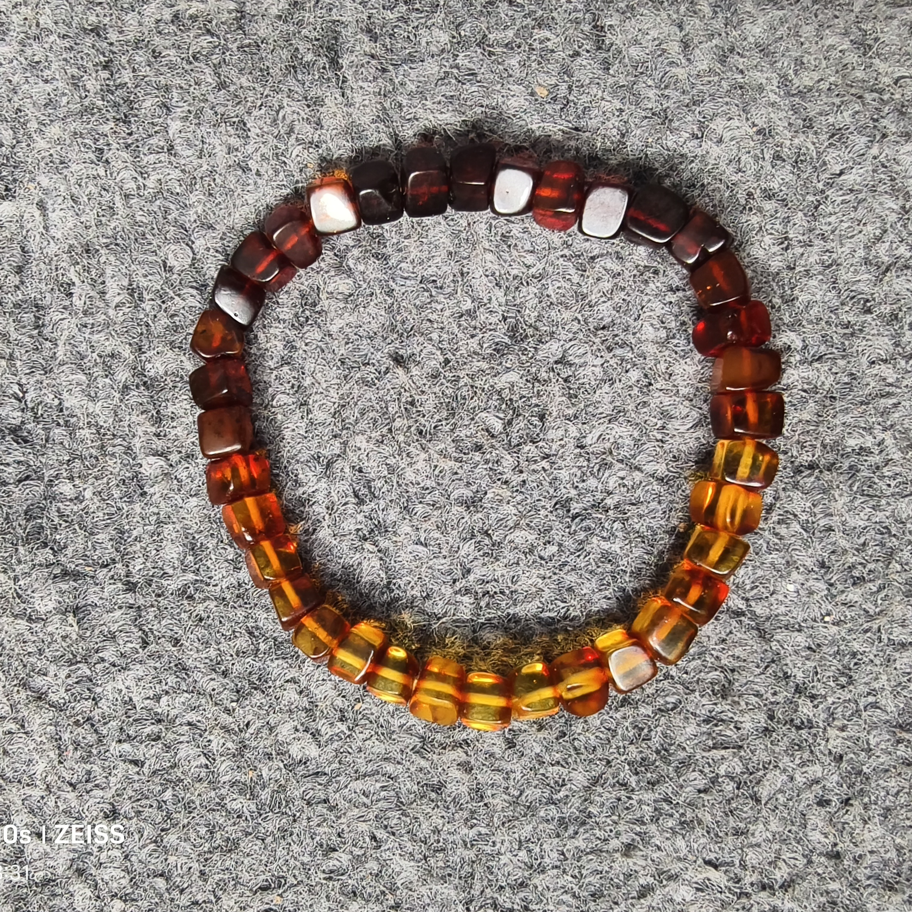 天然原矿彩虹渐变随形方糖金珀血泊6m手串时尚气质女款复古个性