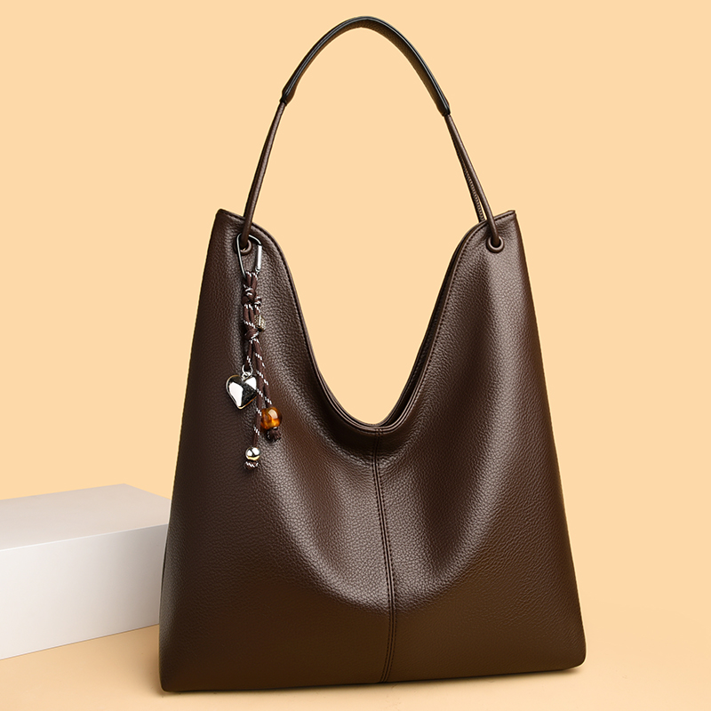 吉尼斯袋鼠正品真皮女包2025新款百搭单肩斜挎包大容量软皮托特包