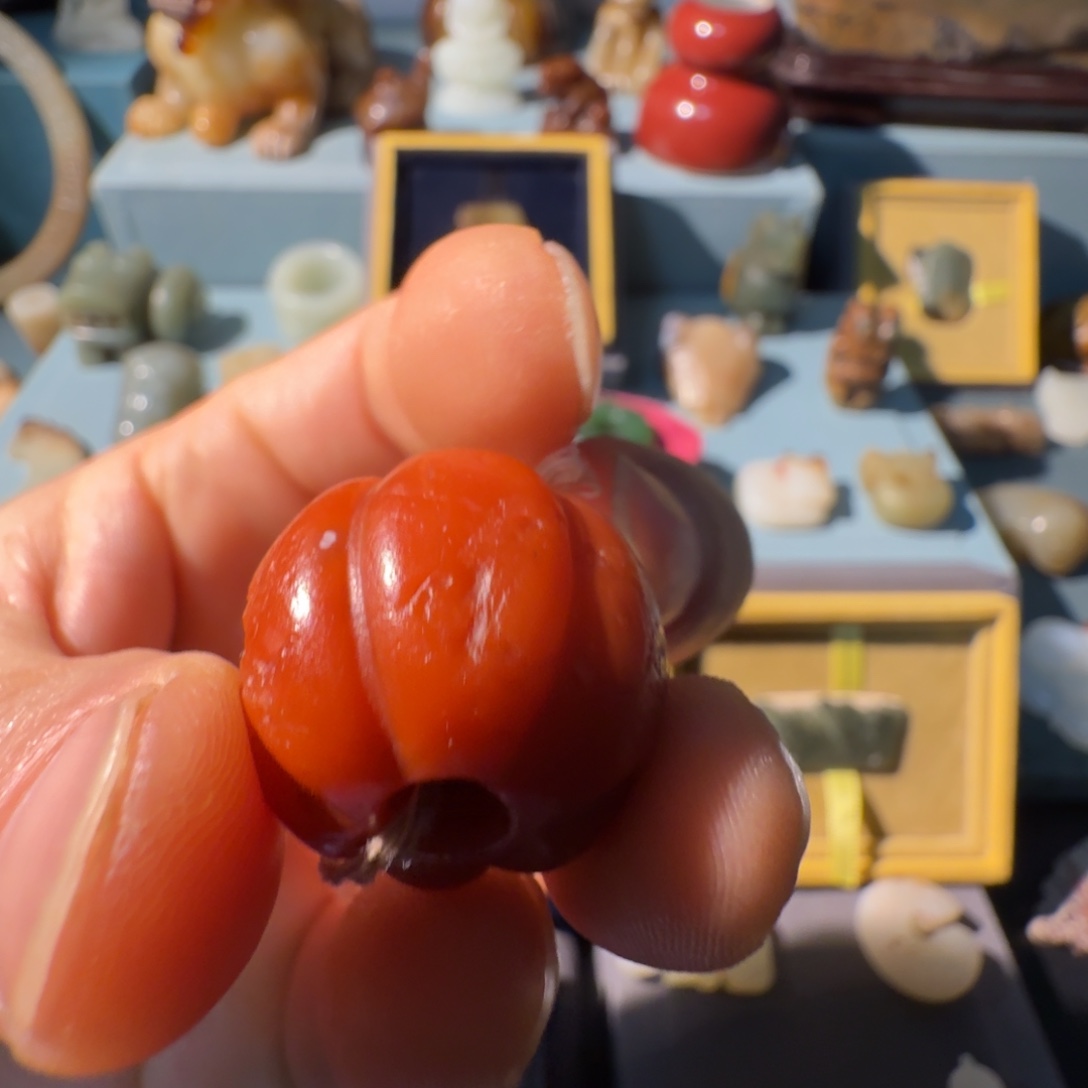 天***央南红玛瑙未镶嵌颈饰