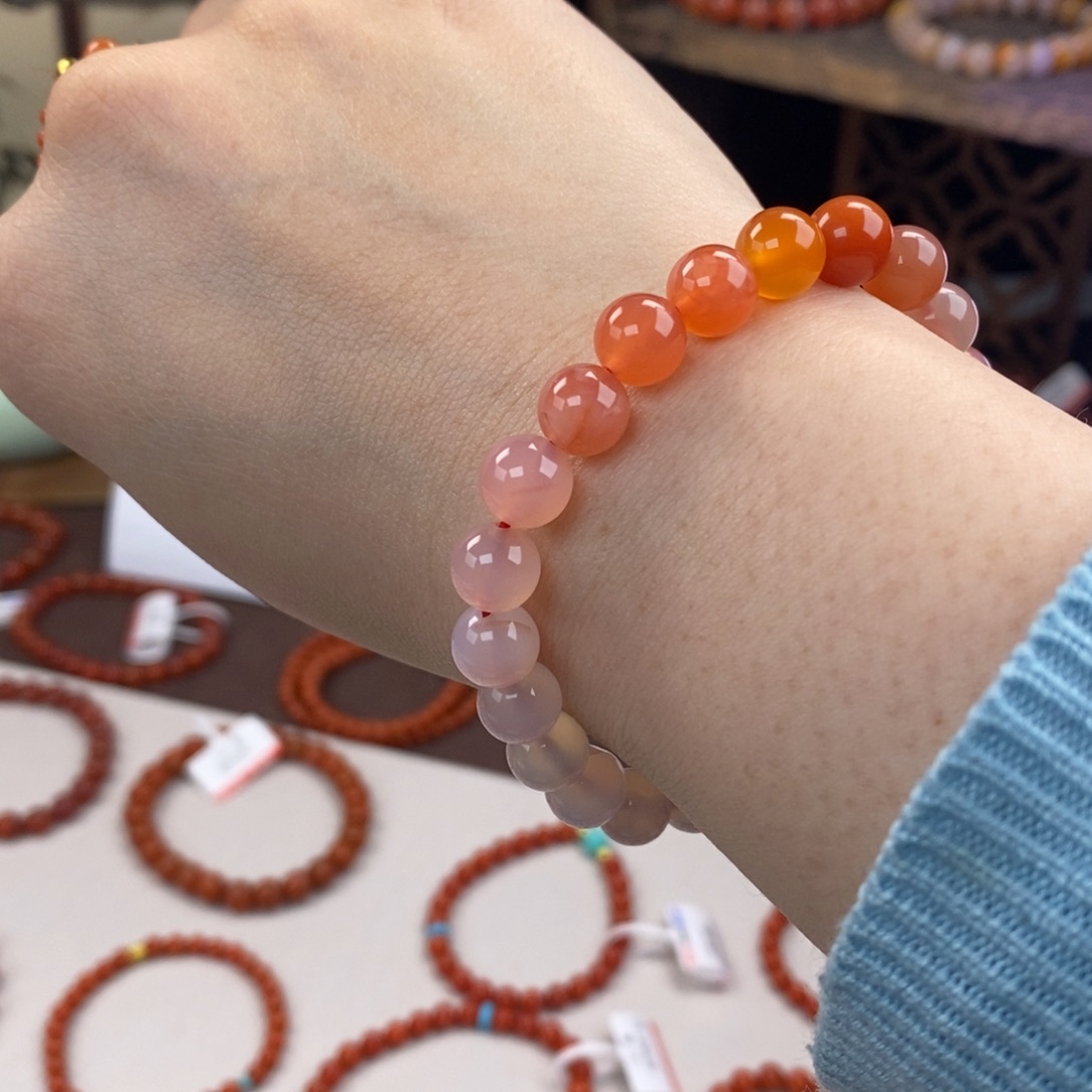 南红玛瑙未镶嵌手链