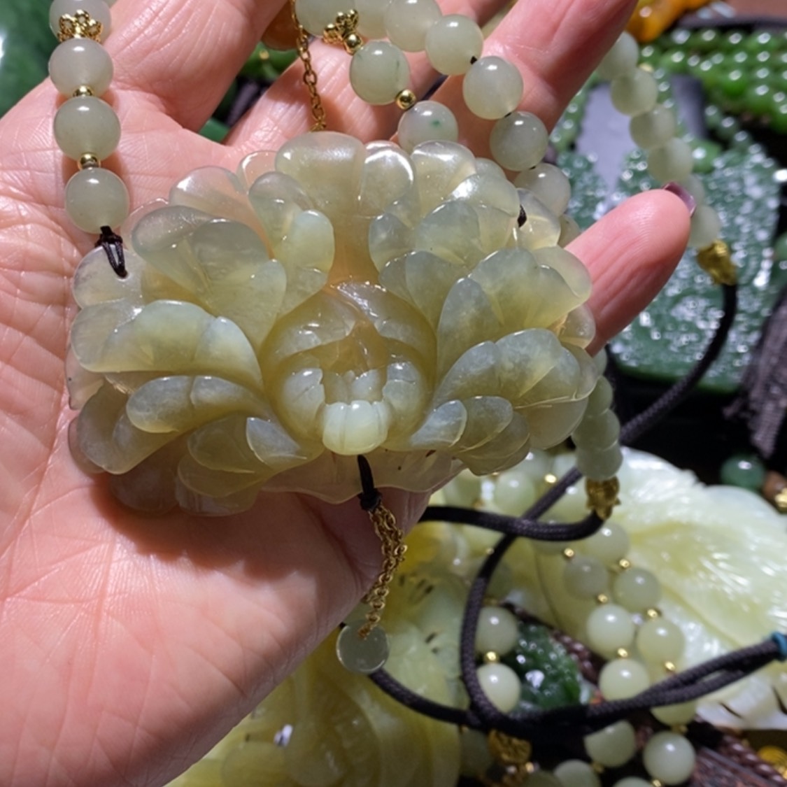 【闪购商品】岫玉毛衣链未镶嵌