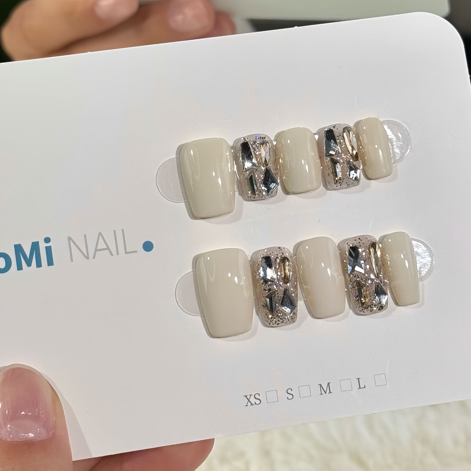 【白月光】纯手工穿戴甲（不含盒子不含果冻胶，裸甲）