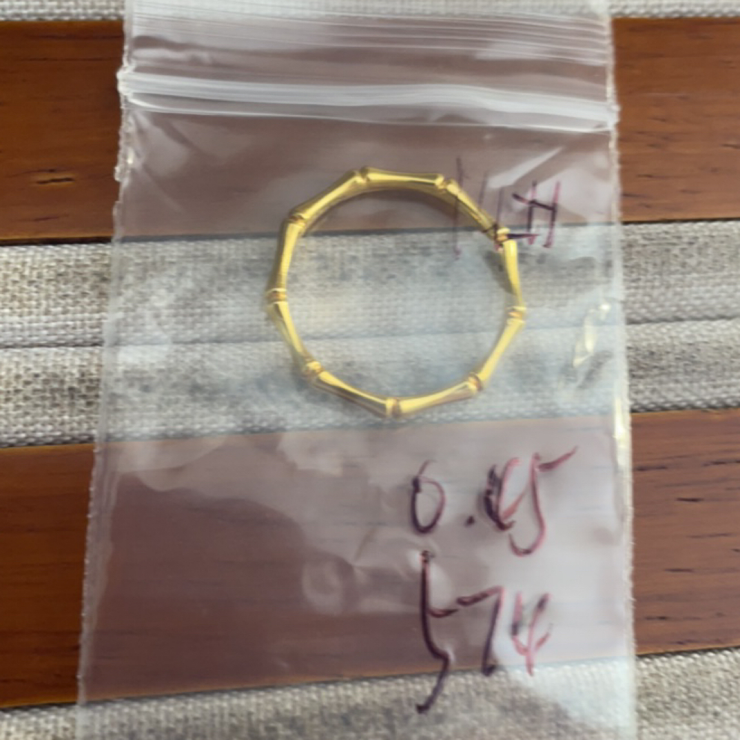 克重0.45 14号 竹节戒指 足金999