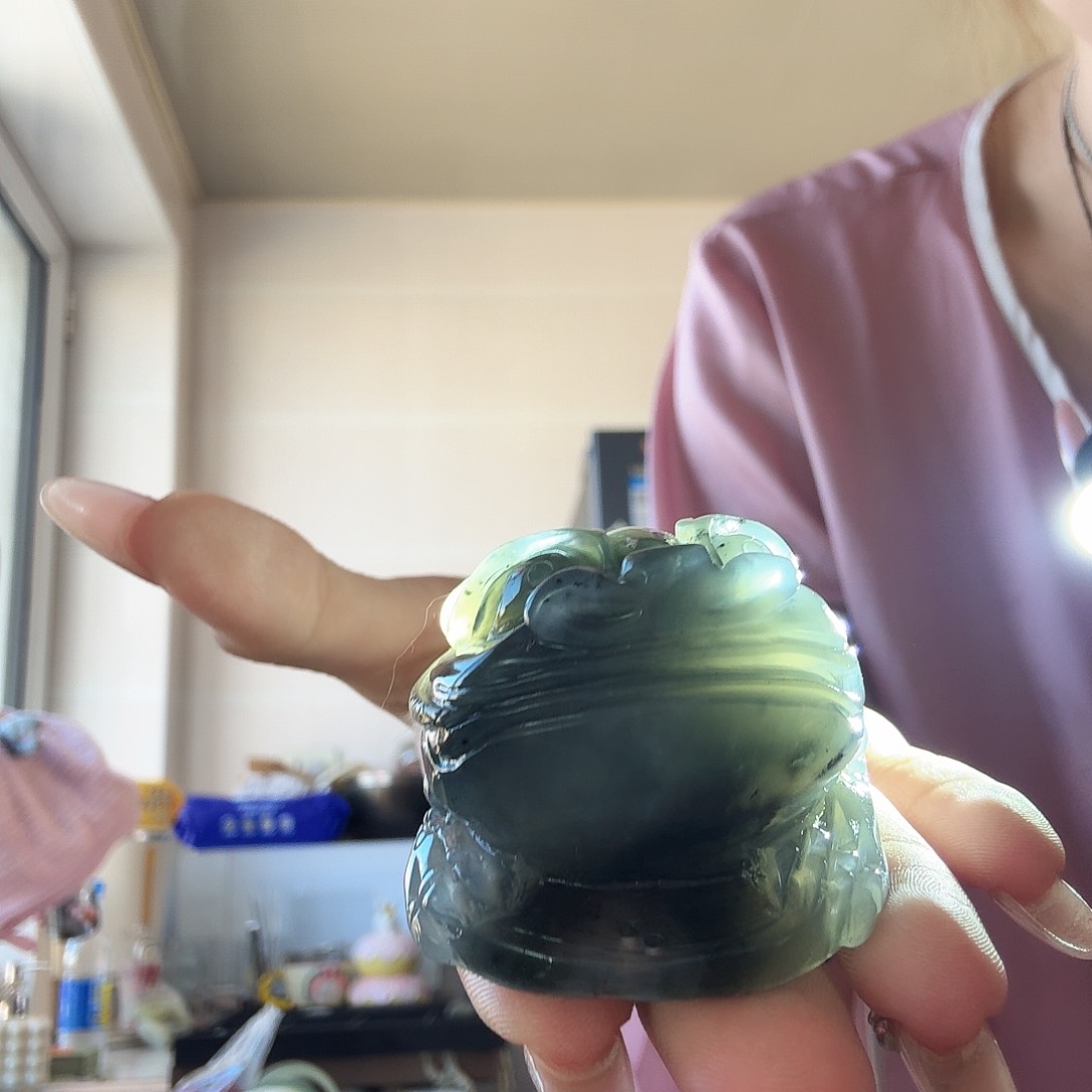 蛇纹石玉金蝉未镶嵌