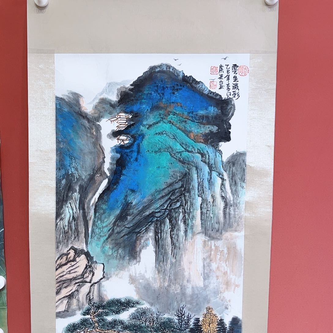 国画侯果山老师亲笔手绘作品朵 
