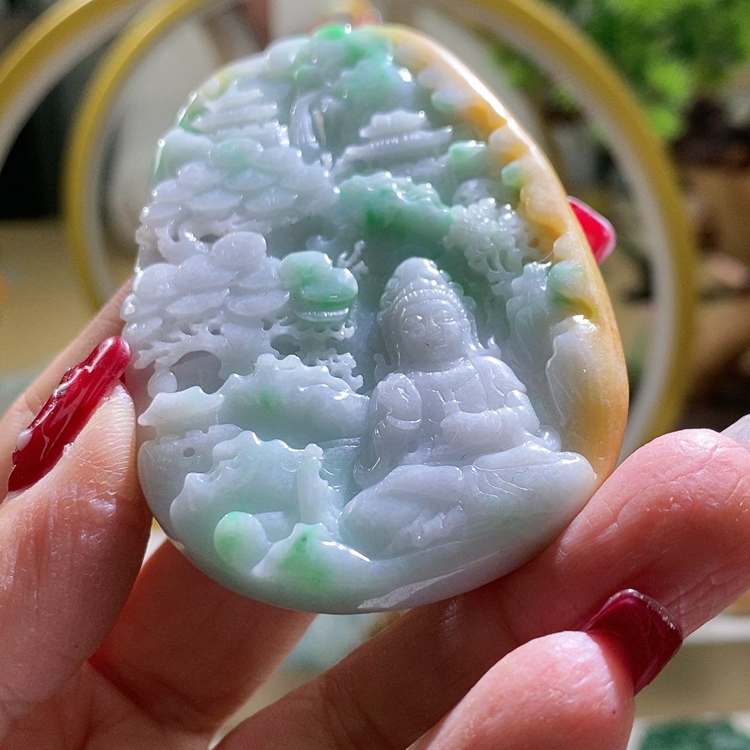 【闪购商品】翡翠颈饰未镶嵌观音