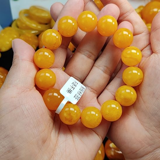 天***噜手串蜜蜡未镶嵌手串同料15十