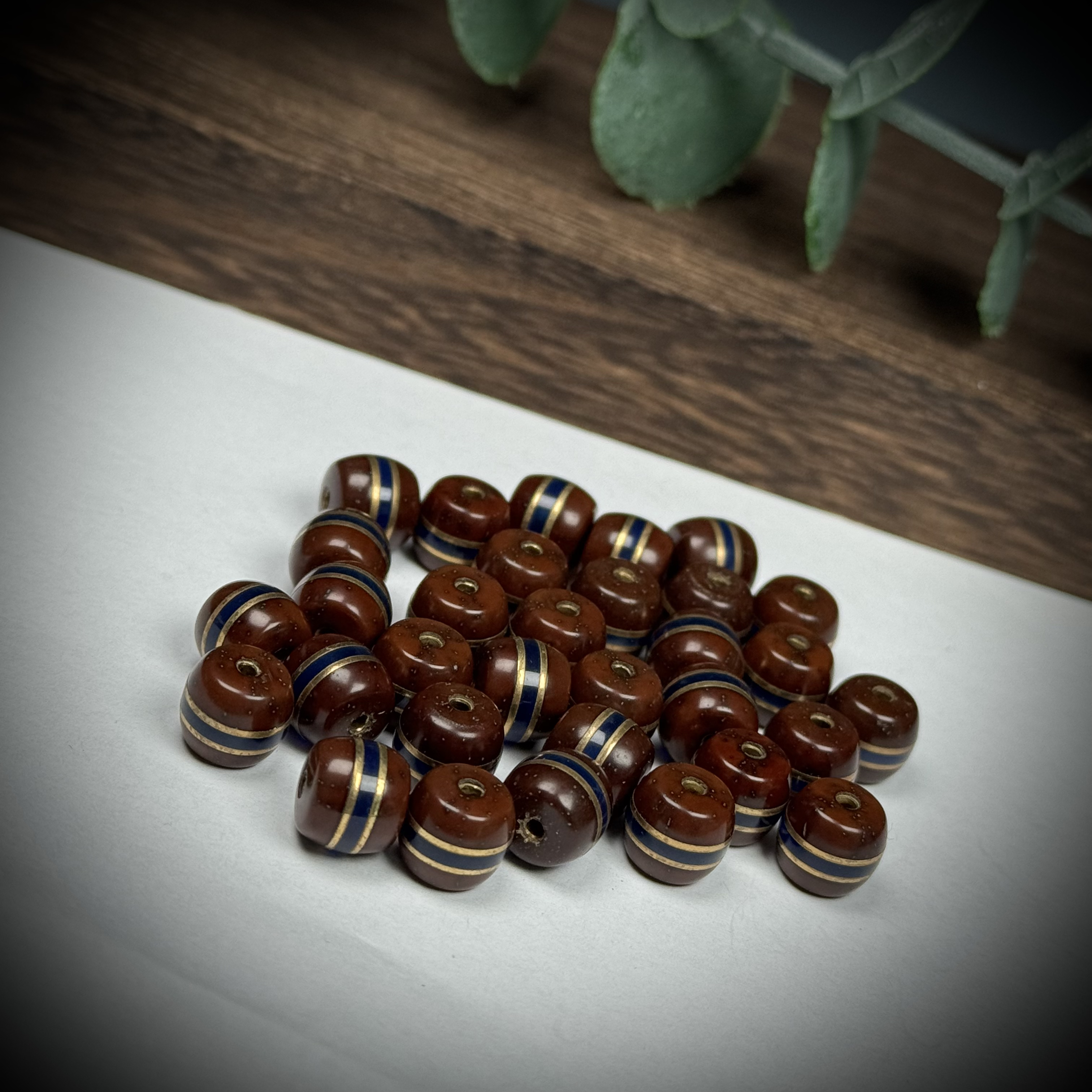 N050 实心紫金鼠9×8mm单珠 水晶汉堡珠