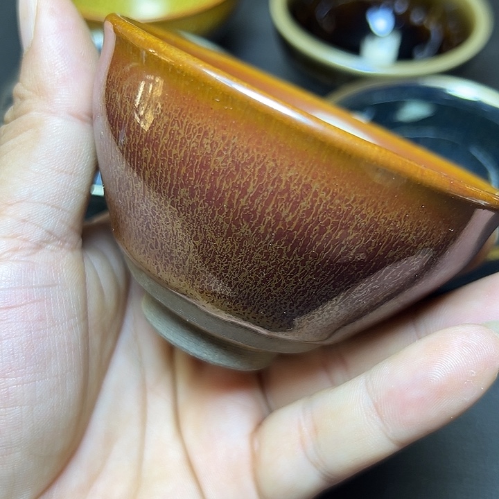 茶盏建盏饰红8.8口径