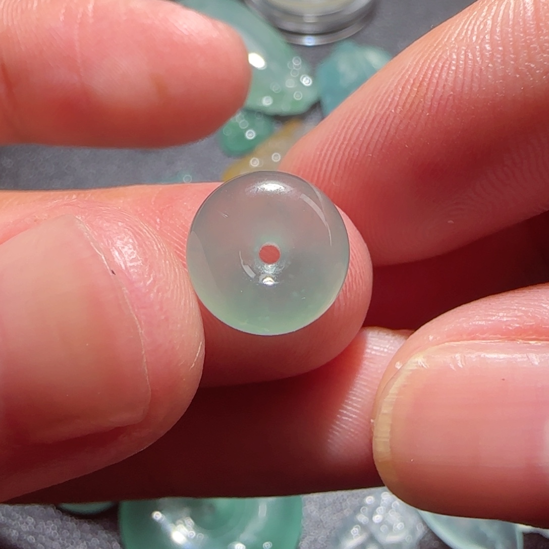 定制翡翠未镶嵌天然翡翠平安扣福利