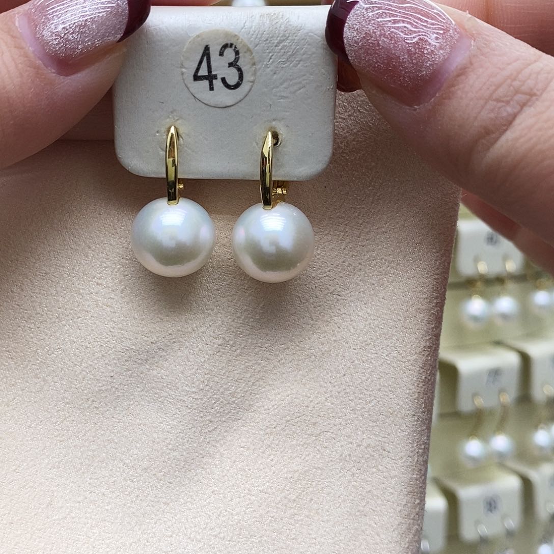 淡水珍珠耳饰银S925镶嵌