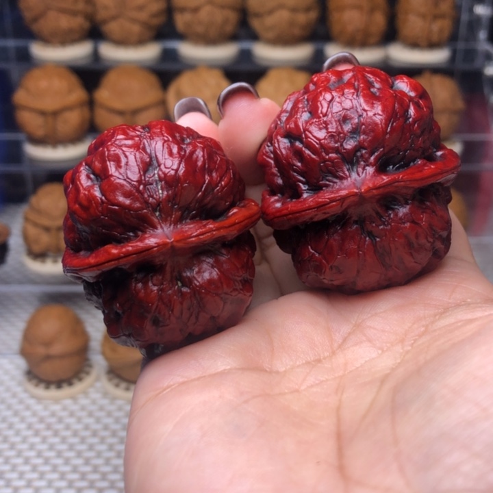 弘***料把件文玩核桃1号金蟾疙瘩包43尺