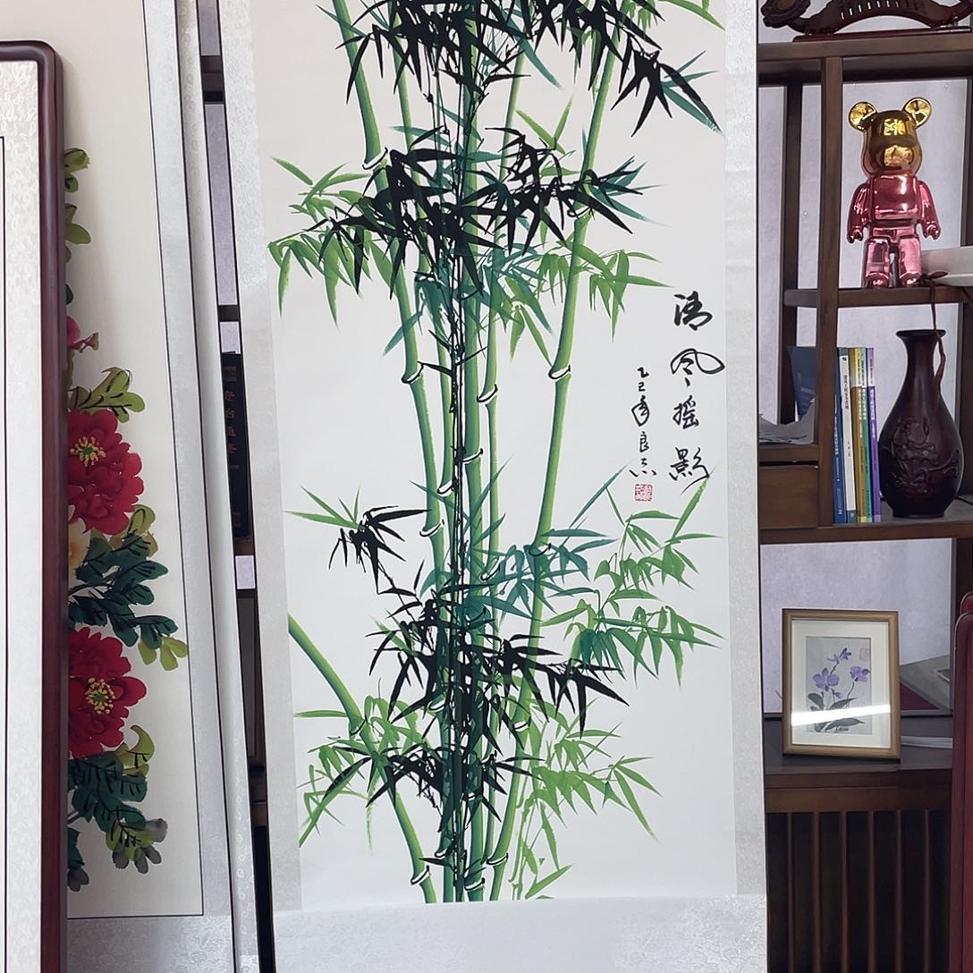 国画国画作品书法作品原稿福利竹子