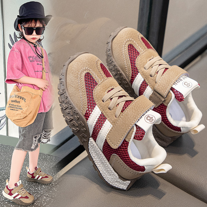 儿童运动鞋2025春季新款女童德训鞋鞋透气软底中大童男童跑步鞋