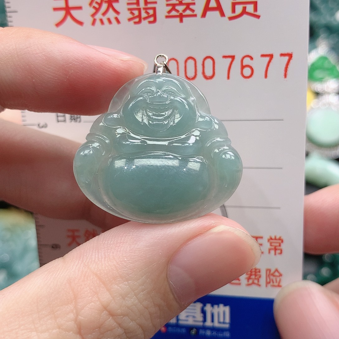 翡翠吊坠(不含链)银S925镶嵌