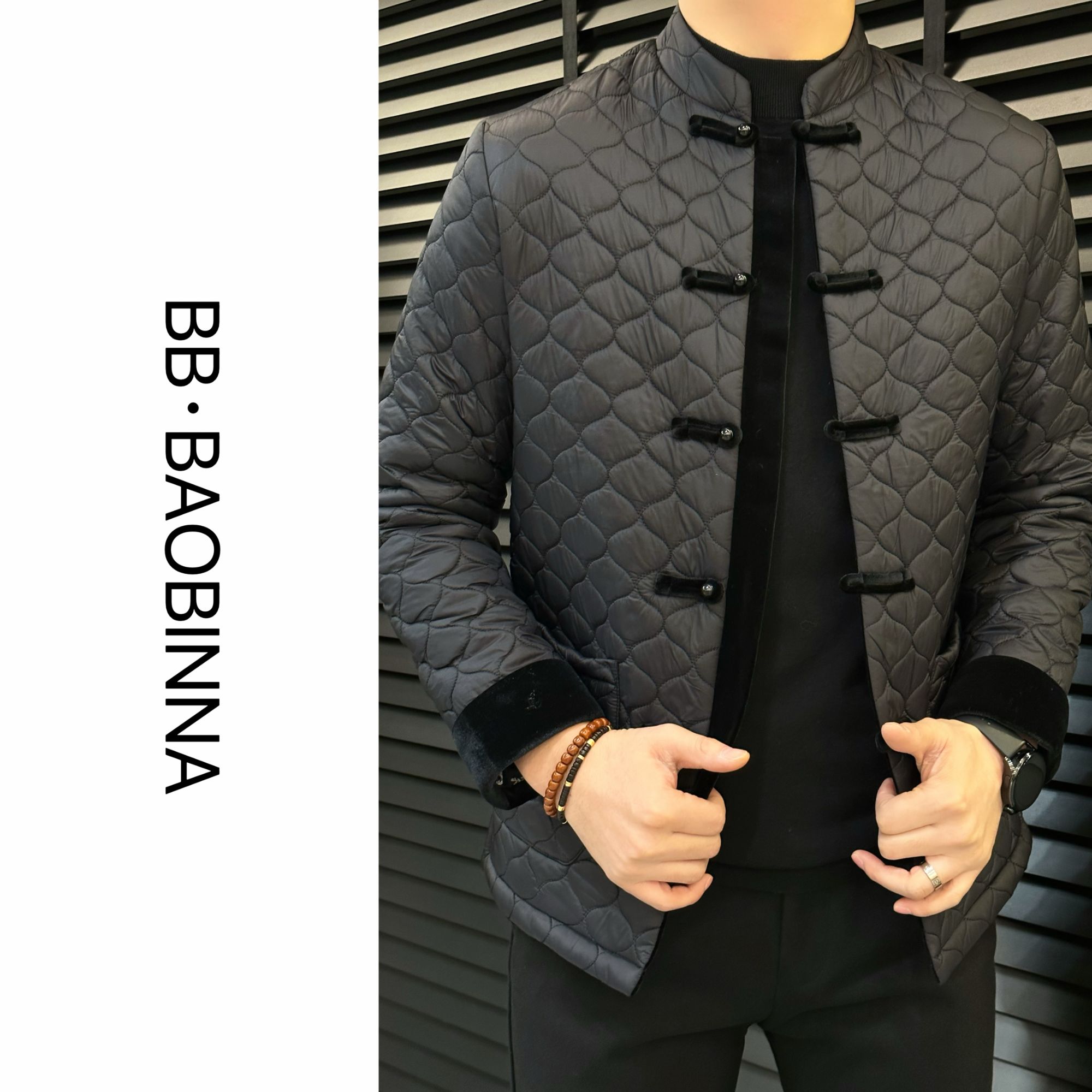 小野· 男装 | "中国风" 男士加棉立领盘扣唐装7176