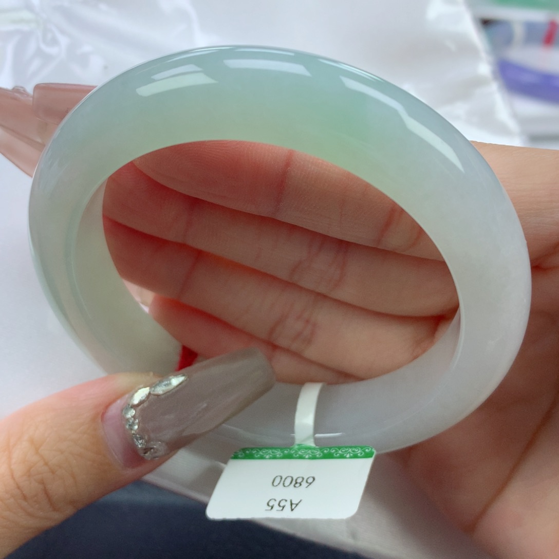 翡翠手镯未镶嵌55.7正圈