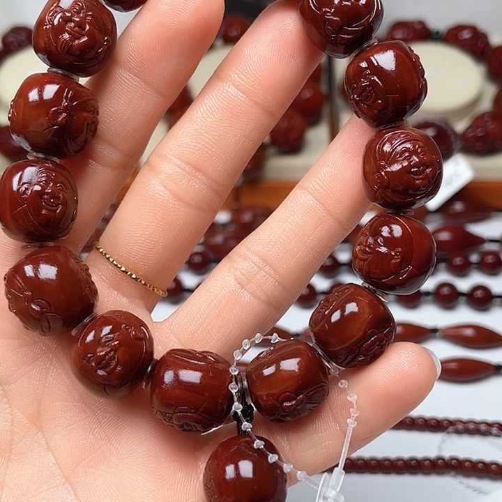 橄榄核手串用****8玉化老型