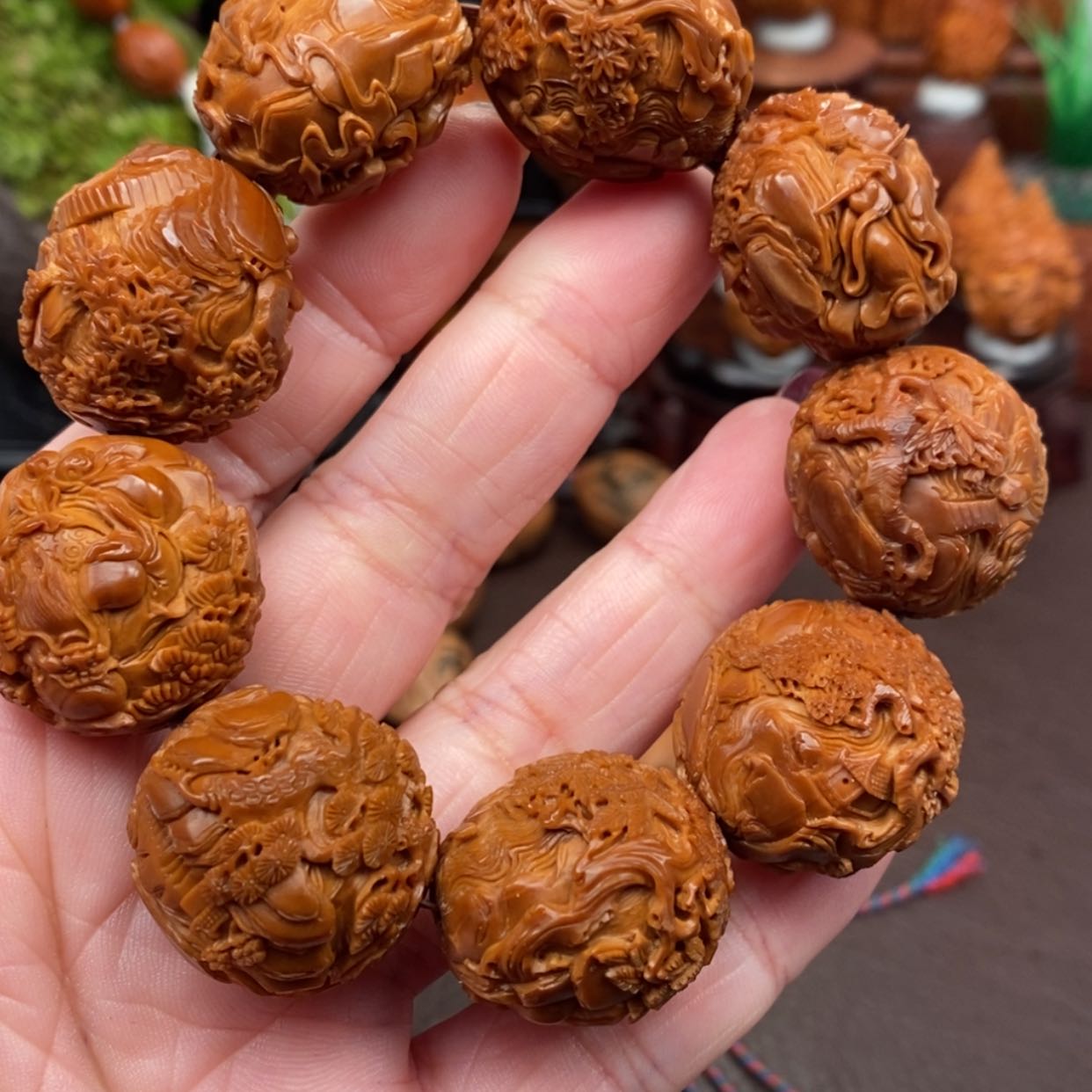 【闪购商品】橄榄核手串风景八仙祝寿