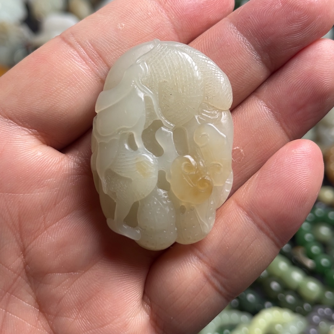 和田玉未镶嵌吊坠(不含链)